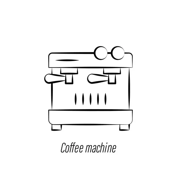 Ekspres do kawy ikonę rysowania ręcznego. Element ikony ilustracji kawy. Znaki i symbole mogą być używane do Internetu, logo, aplikacji mobilnej, UI, UX — Wektor stockowy