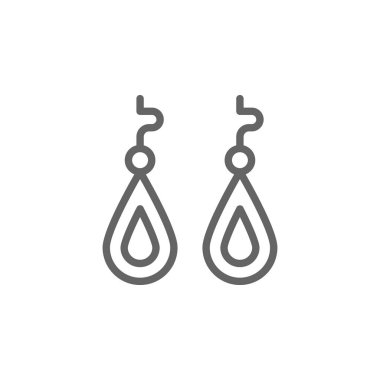 anneler gün küpe anahat simgesi. Anneler gün illüstrasyon simgesi öğesi. İşaretler ve semboller Web, logo, mobil uygulama, ui, UX için kullanılabilir
