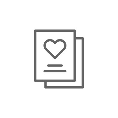 anneler günü tebrik kartı anahat simgesi. Anneler gün illüstrasyon simgesi öğesi. İşaretler ve semboller Web, logo, mobil uygulama, ui, UX için kullanılabilir