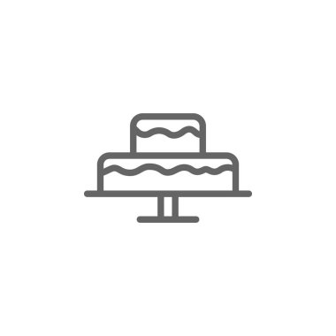 anneler gün kek anahat simgesi. Anneler gün illüstrasyon simgesi öğesi. İşaretler ve semboller Web, logo, mobil uygulama, ui, UX için kullanılabilir