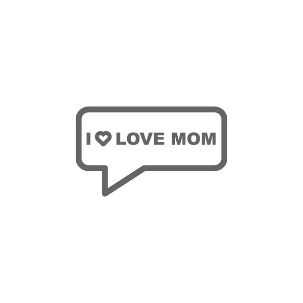 Anneler gün kabarcık anahat simgesi. Anneler gün illüstrasyon simgesi öğesi. İşaretler ve semboller Web, logo, mobil uygulama, ui, UX için kullanılabilir — Stok Vektör