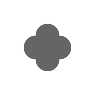 geometrik şekiller, quatrefoil simgesi. Geometrik şekiller illüstrasyon simgesinin elemanları. İşaretler ve semboller web, logo, mobil uygulama, Ui, Ux için kullanılabilir