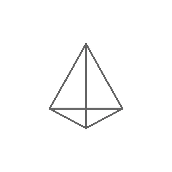 Geometriska figurer, trekantig Pyramid kon tur ikon. Element av geometriska figurer illustration ikon. Skyltar och symboler kan användas för webb, logo, mobilapp, UI, UX — Stock vektor