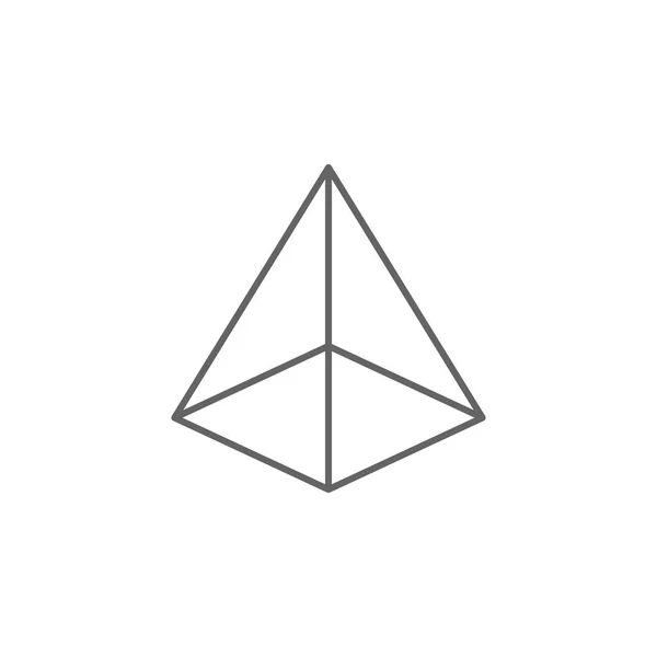 geometrik şekiller, kare tabanlı piramit anahat simgesi. Geometrik şekiller illüstrasyon simgesinin elemanları. İşaretler ve semboller web, logo, mobil uygulama, Ui, Ux için kullanılabilir