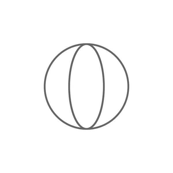 Figuras geométricas, icono del contorno de la esfera. Elementos de figuras geométricas icono de la ilustración. Los signos y símbolos se pueden utilizar para la web, logotipo, aplicación móvil, interfaz de usuario, UX — Vector de stock
