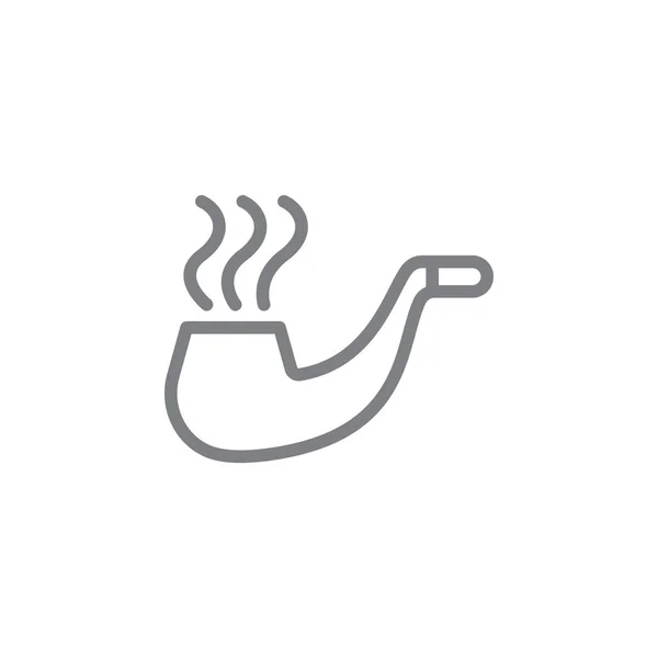 Ícone de contorno do tubo. Elementos das atividades de fumar ícone ilustração. Sinais e símbolos podem ser usados para web, logotipo, aplicativo móvel, UI, UX —  Vetores de Stock