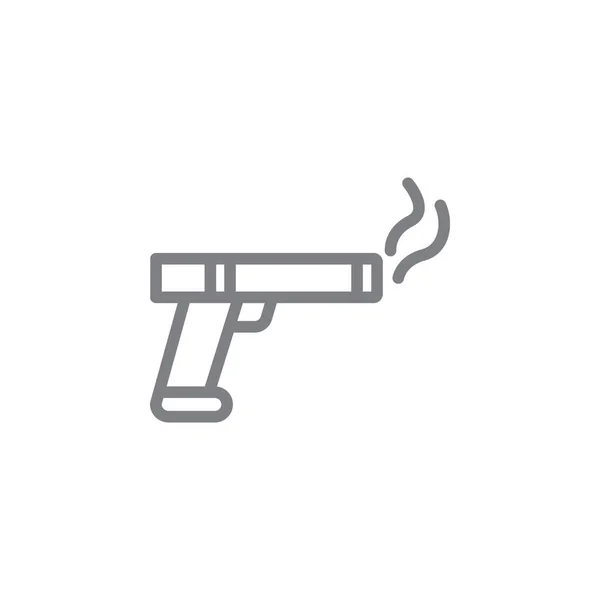 Pistola no fumar icono contorno. Elementos de las actividades de fumar icono de ilustración. Los signos y símbolos se pueden utilizar para la web, logotipo, aplicación móvil, interfaz de usuario, UX — Archivo Imágenes Vectoriales