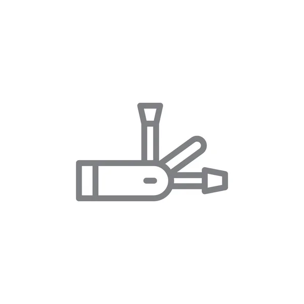 İsviçre bıçak anahat simgesi. Sigara faaliyetleri illüstrasyon simgesi unsurları. İşaretler ve semboller web, logo, mobil uygulama, Ui, Ux için kullanılabilir — Stok Vektör