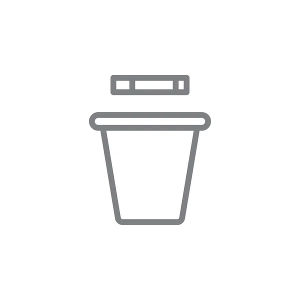 Smoking trashcan outline icon. Elements of smoking activities illustration icon. Signs and symbols can be used for web, logo, mobile app, UI, UX — Stock Vector