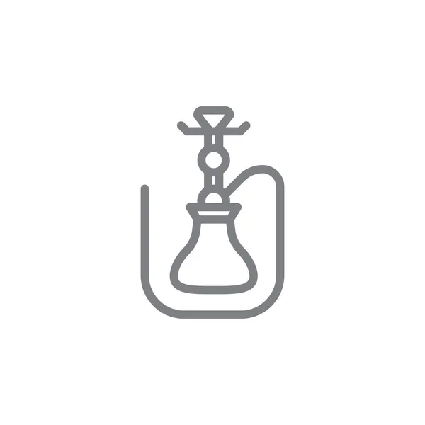 Ikona zarysu Hookah. Elementy działania palenia ikona ilustracji. Znaki i symbole mogą być używane do Internetu, logo, aplikacji mobilnej, UI, UX — Wektor stockowy