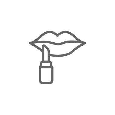 ruj anahat simgesi. Güzellik ve Kozmetik illüstrasyon simgesi Elemanları. İşaretler ve semboller web, logo, mobil uygulama, Ui, Ux için kullanılabilir