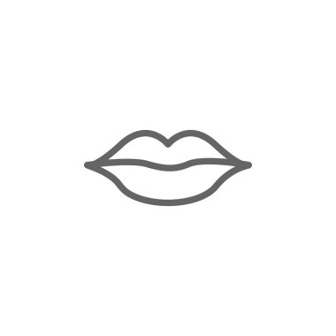dudaklar anahat simgesi. Güzellik ve Kozmetik illüstrasyon simgesi Elemanları. İşaretler ve semboller web, logo, mobil uygulama, Ui, Ux için kullanılabilir