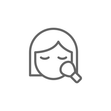 fırça anahat simgesi. Güzellik ve Kozmetik illüstrasyon simgesi Elemanları. İşaretler ve semboller web, logo, mobil uygulama, Ui, Ux için kullanılabilir