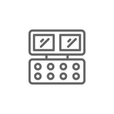 makyaj, göz farı anahat simgesi. Güzellik ve Kozmetik illüstrasyon simgesi Elemanları. İşaretler ve semboller web, logo, mobil uygulama, Ui, Ux için kullanılabilir