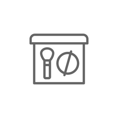 allık anahat simgesi. Güzellik ve Kozmetik illüstrasyon simgesi Elemanları. İşaretler ve semboller web, logo, mobil uygulama, Ui, Ux için kullanılabilir