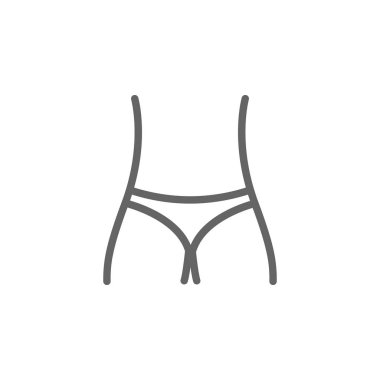 Kadınlar bel dış görünüş ikonu. Güzellik ve Kozmetik ikonu elementleri. İşaretler ve semboller ağ, logo, mobil uygulama, Ui, Ux için kullanılabilir