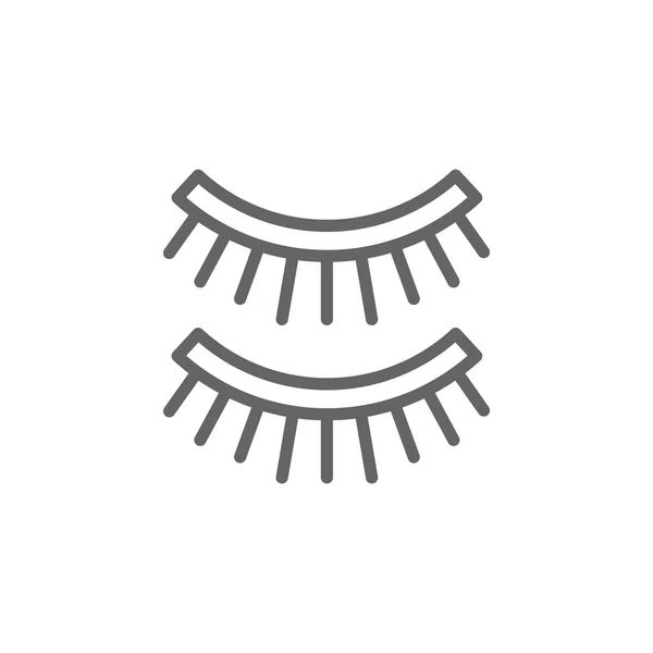 Bulu mata ikon outline. Ikon Elemen Kecantikan dan Kosmetik. Tanda dan simbol dapat digunakan untuk web, logo, aplikasi mobile, UI, UX - Stok Vektor