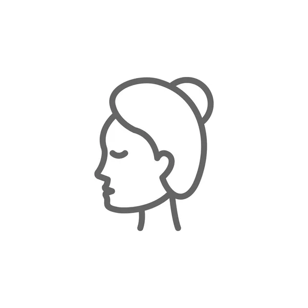 Make-up, Frau Umriss Ikone. Elemente der Schönheit und Kosmetik Illustration Symbol. Zeichen und Symbole können für Web, Logo, mobile App, ui, ux verwendet werden — Stockvektor