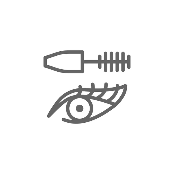 Ikon för mascaran. Inslag av skönhet och kosmetika illustration ikon. Skyltar och symboler kan användas för webb, logo, mobilapp, UI, UX — Stock vektor