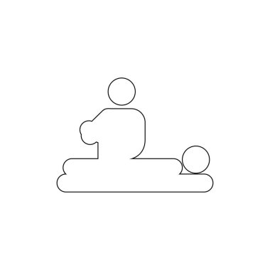insan masaj anahat simgesi yapıyor. İşaretler ve semboller web, logo, mobil uygulama, Ui, Ux için kullanılabilir