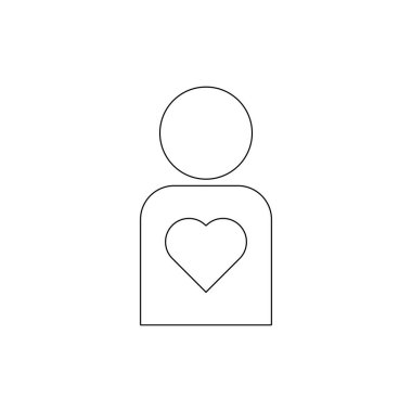 sağlıklı insan anahat simgesi. İşaretler ve semboller web, logo, mobil uygulama, Ui, Ux için kullanılabilir