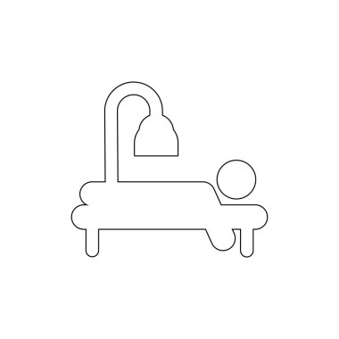 kızılötesi insan terapisi anahat simgesi. İşaretler ve semboller web, logo, mobil uygulama, Ui, Ux için kullanılabilir