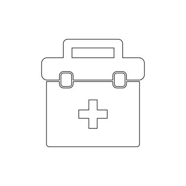 tıbbi ilk yardım kiti anahat simgesi. İşaretler ve semboller web, logo, mobil uygulama, Ui, Ux için kullanılabilir