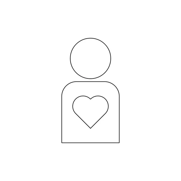 Здоровый человеческий контур икона. Знаки и символы могут быть использованы для веб, логотип, мобильное приложение, пользовательский интерфейс, UX — стоковый вектор