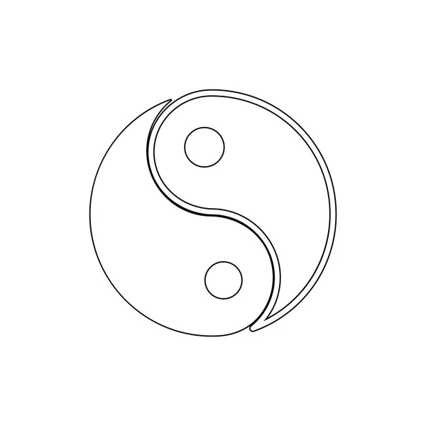 Yin yang outline icon. Signs and symbols can be used for web, logo, mobile app, UI, UX — 스톡 벡터