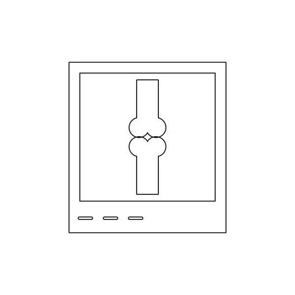 Icono de esquema de radiografía ósea. Los signos y símbolos se pueden utilizar para la web, logotipo, aplicación móvil, interfaz de usuario, UX — Vector de stock