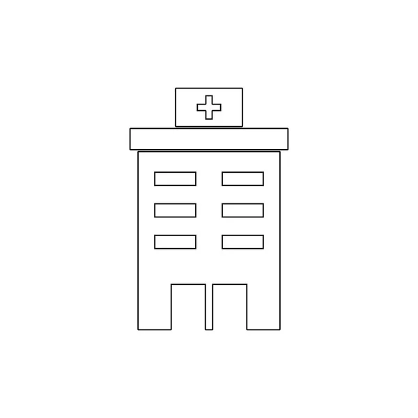 Symbolbild Krankenhaus. Zeichen und Symbole können für Web, Logo, mobile App, ui, ux verwendet werden — Stockvektor