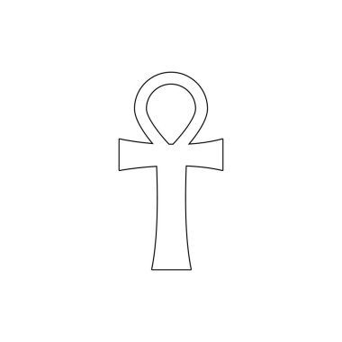 din sembolü, ankh anahat simgesi. Din sembolü illüstrasyon unsuru. İşaretler ve semboller simgesi web, logo, mobil uygulama, Ui, Ux için kullanılabilir