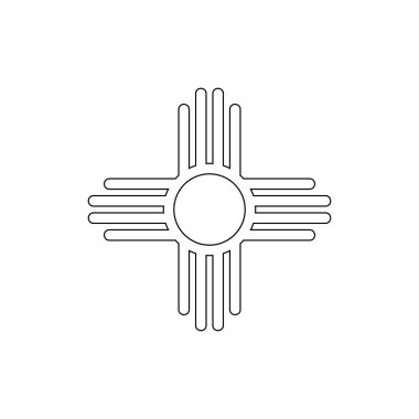 religion symbol, native American sun outline icon. Element of religion symbol illustration. Signs and symbols icon can be used for web, logo, mobile app, UI, UX clipart
