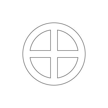 din sembolü, paganizm anahat simgesi. Din sembolü illüstrasyon unsuru. İşaretler ve semboller simgesi web, logo, mobil uygulama, Ui, Ux için kullanılabilir