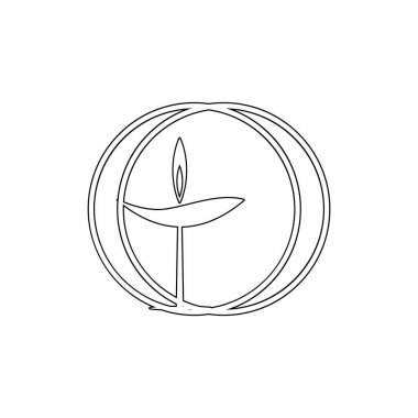 din sembolü, Unitarian, evrensellik anahat simgesi. Din sembolü illüstrasyon unsuru. İşaretler ve semboller simgesi web, logo, mobil uygulama, Ui, Ux için kullanılabilir