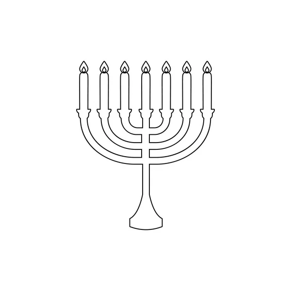 Symbol religii, ikona zarys judaizmu. Element religii symbol ilustracji. Ikony znaków i symboli mogą być używane do Internetu, logo, aplikacji mobilnej, UI, UX — Wektor stockowy