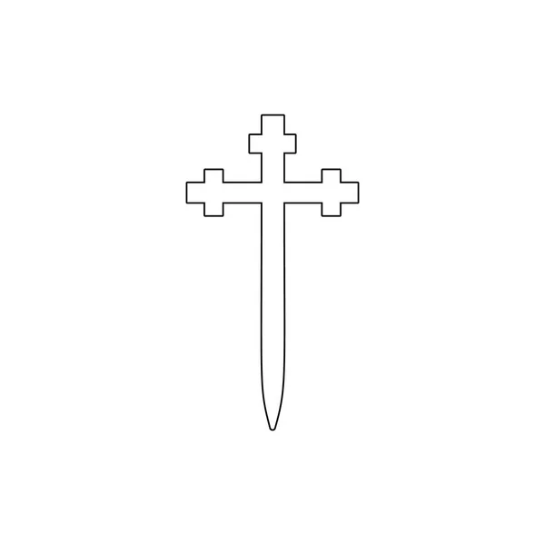 Symbole de religion, ordre Aaronic icône de contour de l'église. Élément de l'illustration de symbole de religion. Signes et symboles icône peut être utilisé pour le web, logo, application mobile, UI, UX — Image vectorielle