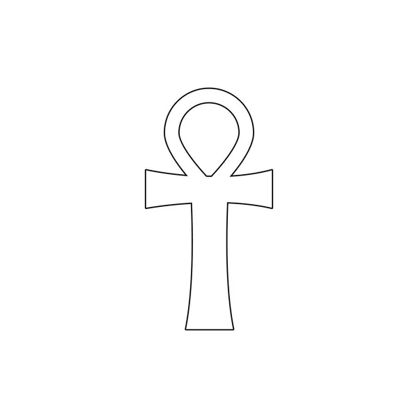 Religion symbol, Ankh kontur ikon. Inslag av religion symbol illustration. Tecken och symboler ikon kan användas för webben, logotyp, mobilapp, UI, UX — Stock vektor