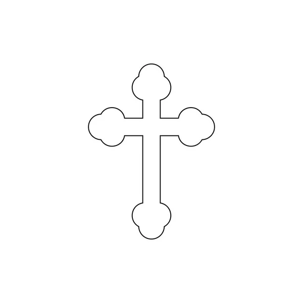 Символ религии, икона ортодоксального контура. Элемент религиозного символа иллюстрация. Знаки и символы могут быть использованы для веб, логотип, мобильное приложение, пользовательский интерфейс, UX — стоковый вектор