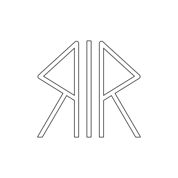 Religion symbol, nordisk hedendom kontur ikon. Inslag av religion symbol illustration. Tecken och symboler ikon kan användas för webben, logotyp, mobilapp, UI, UX — Stock vektor