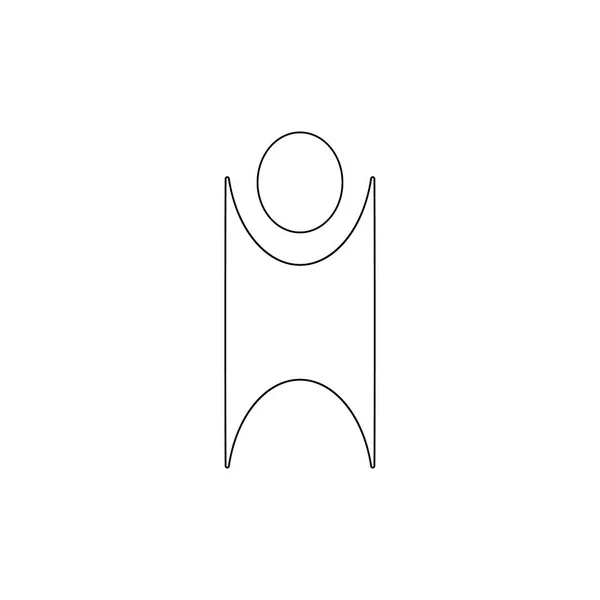 Religion symbol, humanism kontur ikon. Inslag av religion symbol illustration. Tecken och symboler ikon kan användas för webben, logotyp, mobilapp, UI, UX — Stock vektor