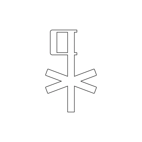 Religie symbool, Chi Rho omtrek pictogram. Element van religie symbool illustratie. Pictogram tekenen en symbolen kan worden gebruikt voor web, logo, mobiele app, ui, UX — Stockvector