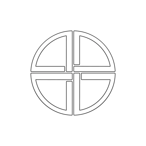 Θρησκευτικό σύμβολο, το εικονίδιο περιγράμματος. Στοιχείο θρησκευτικής εικόνας. Σύμβολα και συμβόλων εικονίδιο μπορεί να χρησιμοποιηθεί για το Web, λογότυπο, εφαρμογή για κινητά, UI, UX — Διανυσματικό Αρχείο