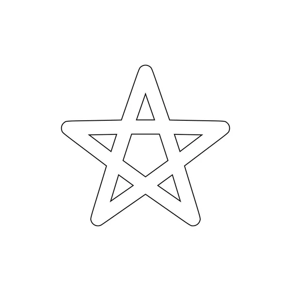 Символ релігії, піктограма контуру Вікка. Елемент релігії на малюнку. Знак і символи значок може бути використаний для Web, логотип, мобільний додаток, UI, UX — стоковий вектор