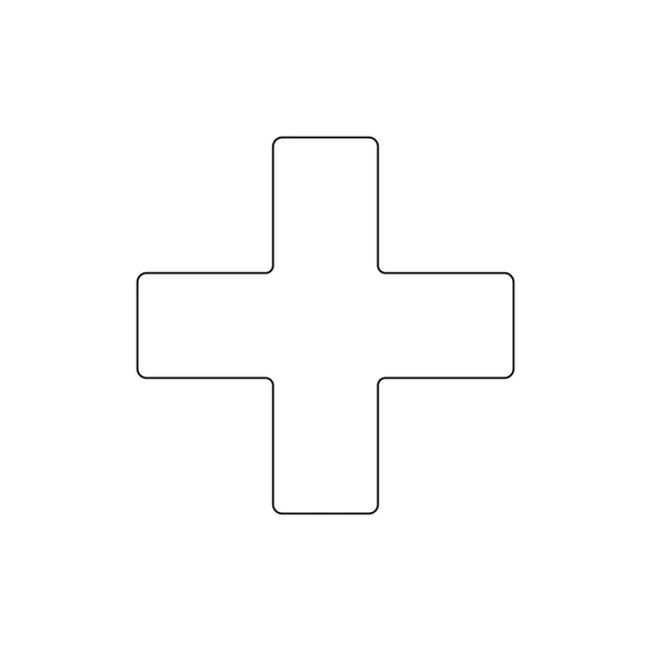Символ религии, икона греческого креста. Элемент религиозного символа иллюстрация. Знаки и символы могут быть использованы для веб, логотип, мобильное приложение, пользовательский интерфейс, UX — стоковый вектор