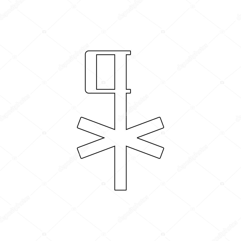 religion symbol, chi rho outline icon. Element of religion symbol illustration. Signs and symbols icon can be used for web, logo, mobile app, UI, UX