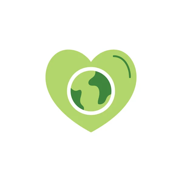 save the world, heart colored icon. Elements of save the earth illustration icon. Signs and symbols can be used for web, logo, mobile app, UI, UX