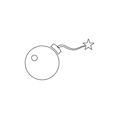 bomba patlayıcı savaş silahı anahat simgesi. İşaretler ve semboller web, logo, mobil uygulama, Ui, Ux için kullanılabilir