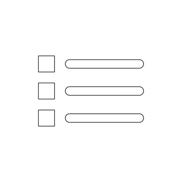 Ícone de contorno da lista de balas. Sinais e símbolos podem ser usados para web, logotipo, aplicativo móvel, UI, UX — Vetor de Stock