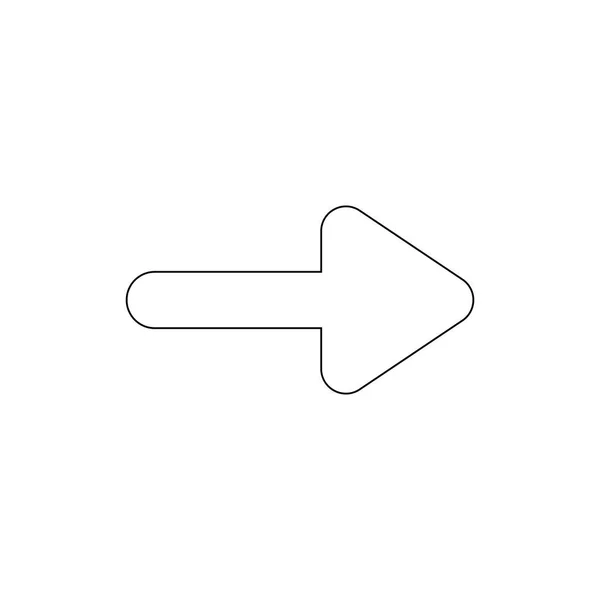 Стрелка следующий правый контур значок. Знаки и символы могут быть использованы для веб, логотип, мобильное приложение, пользовательский интерфейс, UX — стоковый вектор